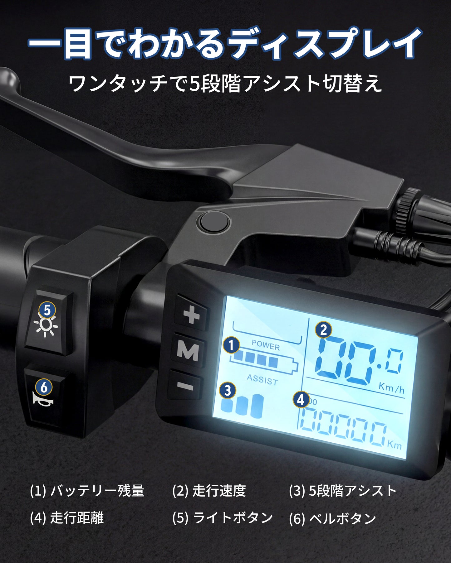 26インチ5段階アシスト電動アシスト自転車 Ripwheat C3